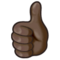 Thumbs Up - Black emoji on Samsung